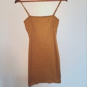 Bear Dance Women's Sleeveless Brown‎ & Black Houndstooth Mini Dress Size Small